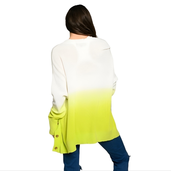 ✨️HP✨️Lime Green Ombre Button Up Cardigan - Picture 3 of 4